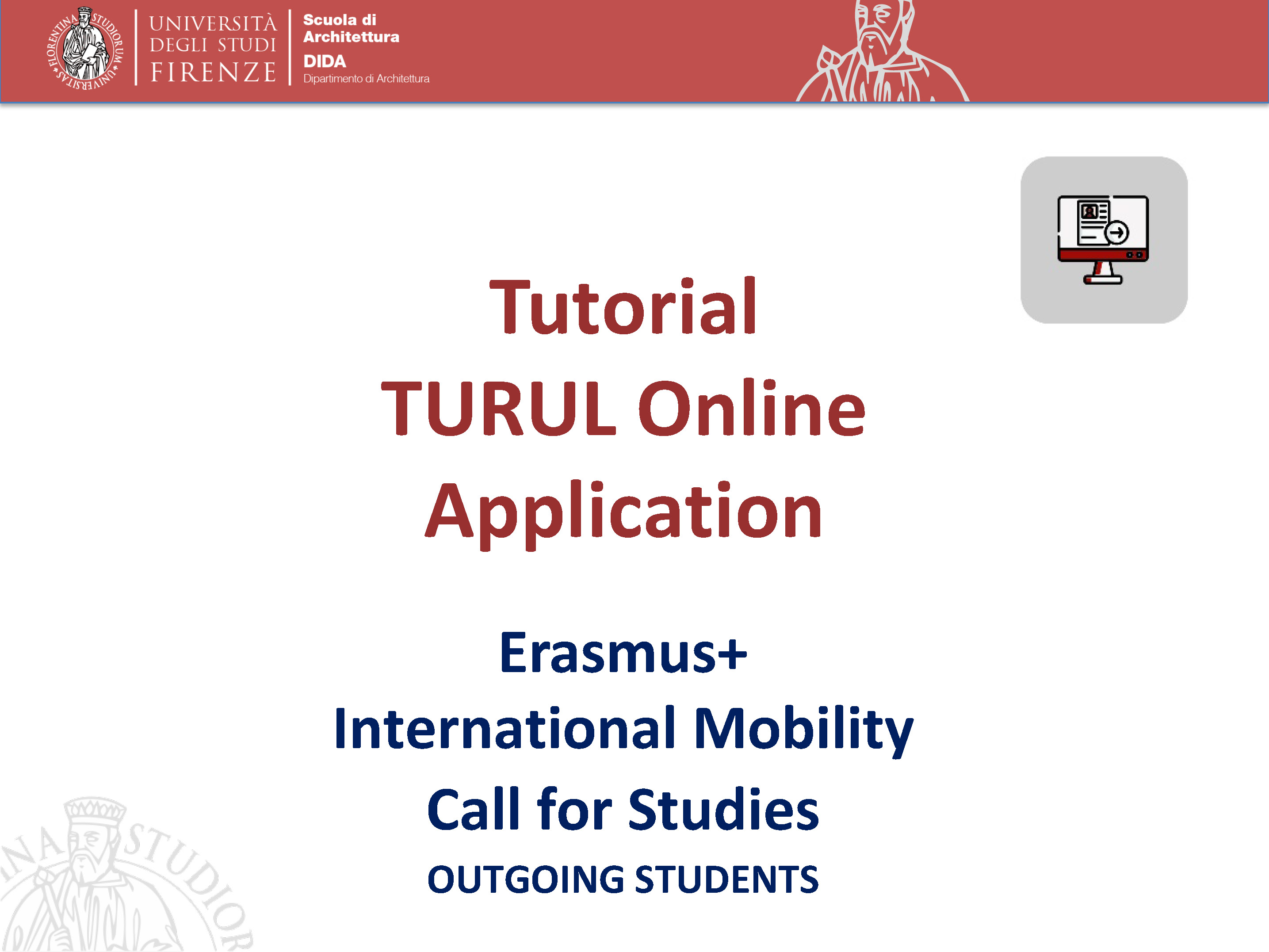 New Tutorial Application Online Call Erasmus+